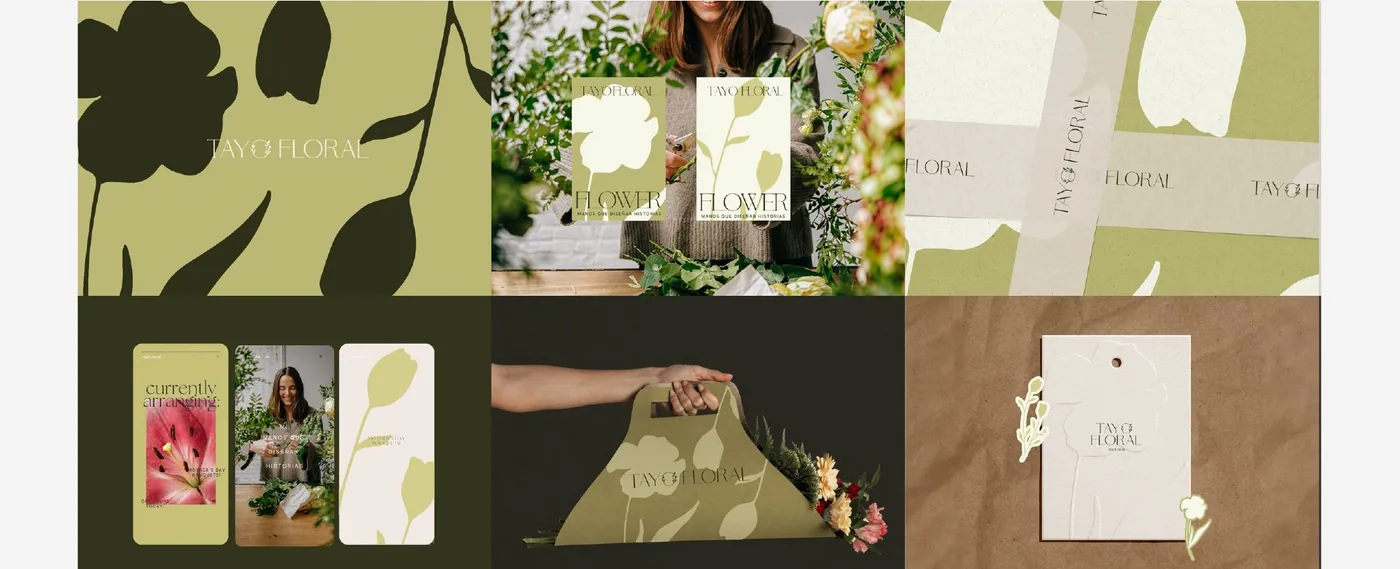 Identidad visual de Tayo Floral, lámina 1