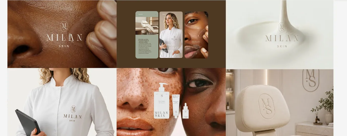Identidad visual de Milan Skin