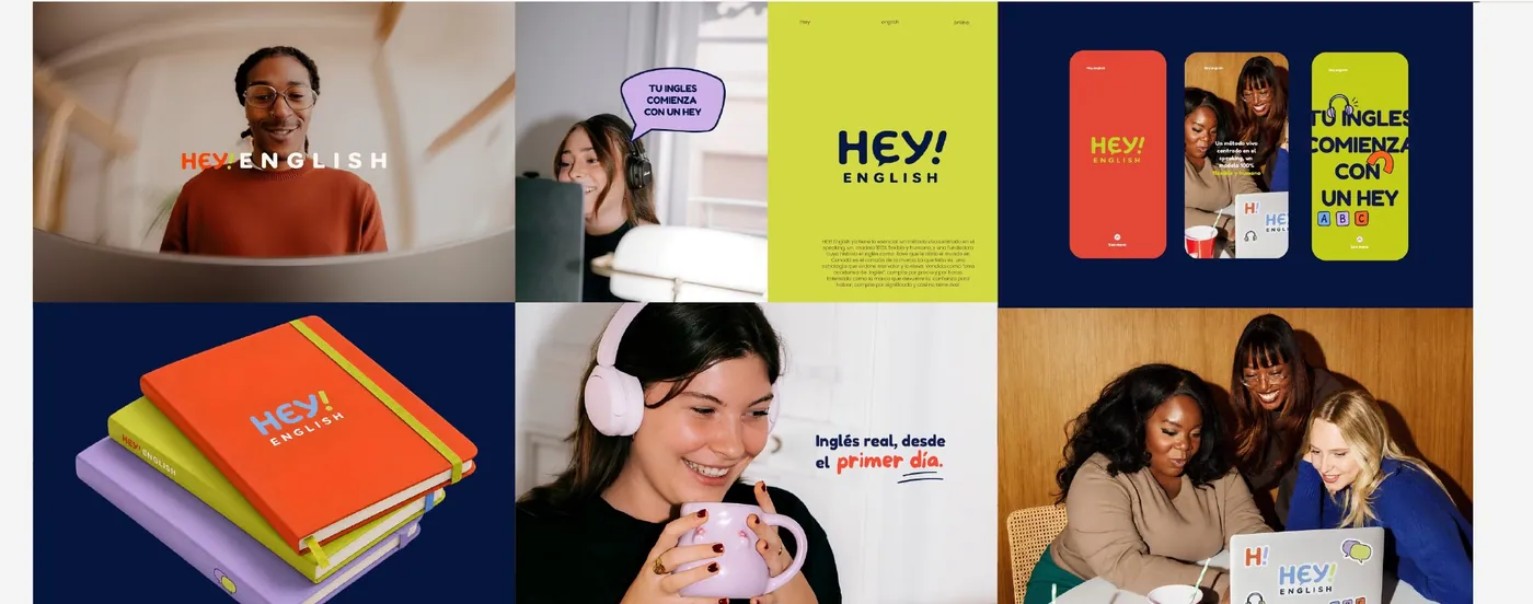 Identidad visual de Hey English, lámina 2